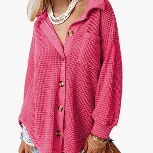 Pink Shacket women’s 2XL